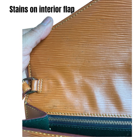 LOUIS VUITTON Epi Leather Sellier Dragonne Women’s Clutch Bag Brown Vintage - Picture 16 of 16